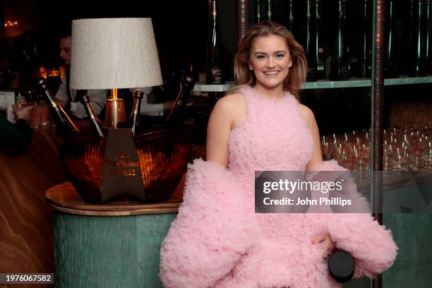 Alicia Agneson attends the Vanity Fair EE Rising Star party at Pavyllon London on January 31, 2024 in London.