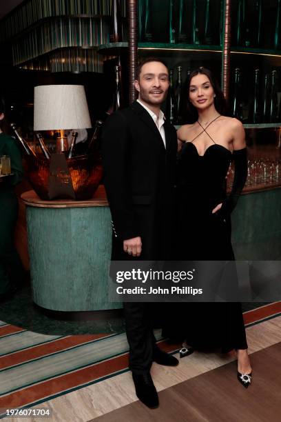 Ed Westwick and Amy Jackson attend the Vanity Fair EE Rising Star party at Pavyllon London on January 31, 2024 in London.