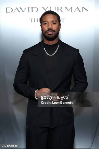 Michael B. Jordan attends David Yurman High Jewelry Event with Michael B. Jordan on January 30, 2024 in Los Angeles, California.