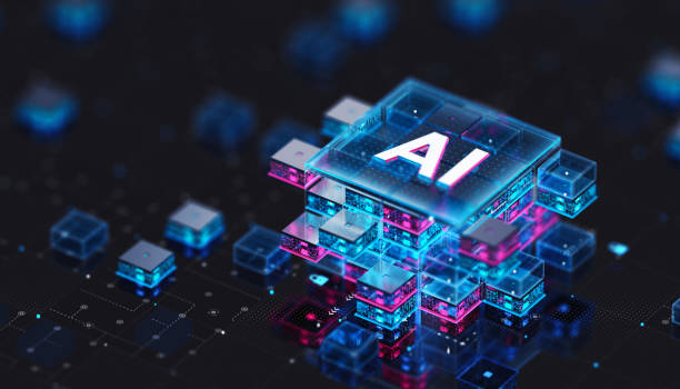 artificial intelligence processor concept. ai big data array - ai stock pictures, royalty-free photos & images