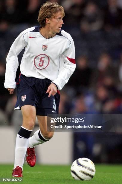 November 12: Brian Carroll of USA on the ball during the International Friendly match between Scotland and USA at Hampden Park on November 12, 2005...