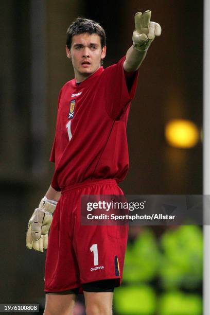 November 12: Craig Gordon of Scotland in action during the International Friendly match between Scotland and USA at Hampden Park on November 12, 2005...