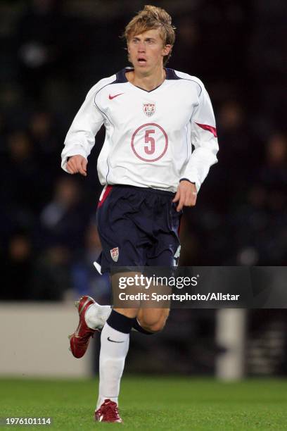 November 12: Brian Carroll of USA running during the International Friendly match between Scotland and USA at Hampden Park on November 12, 2005 in...