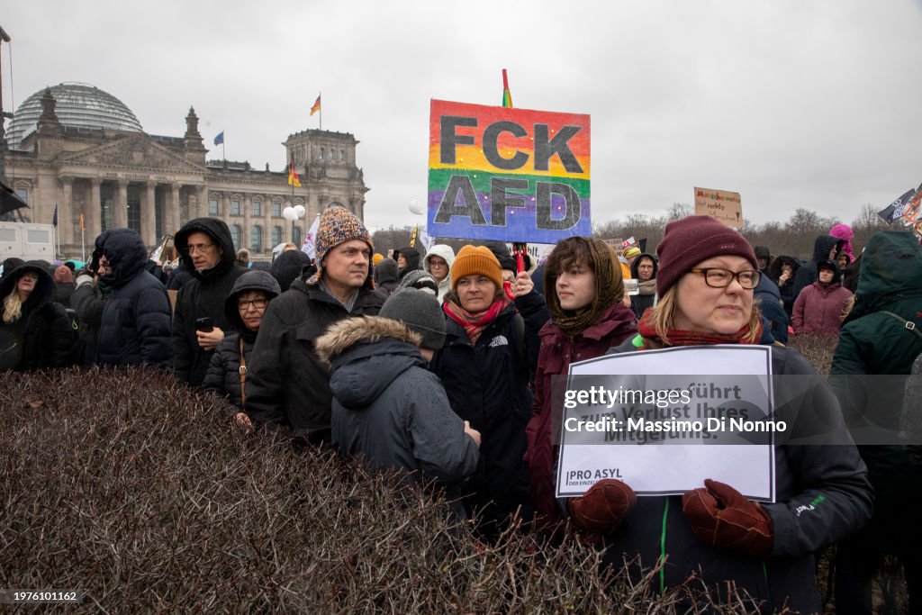 Large-Scale Protest In Berlin Against Right-Wing Extremism
