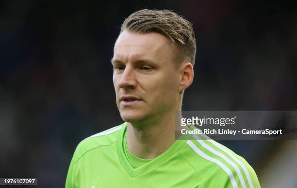 Fulham's Marek Rodak during the Premier League match between Burnley FC and Fulham FC at Turf Moor on February 3, 2024 in Burnley, England.