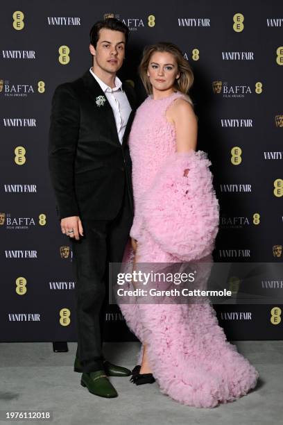 Herman Tommeraas and Alicia Agneson attend the Vanity Fair EE BAFTA Rising Star Party at Pavyllon London on January 31, 2024 in London, England.