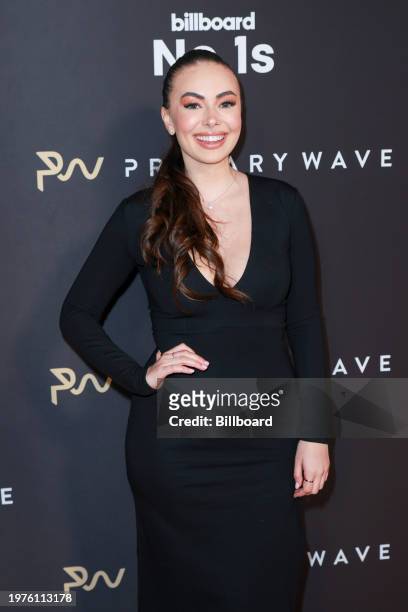 Sienna Leone at the Primary Wave x Billboard Grammy Party held at Waldorf Astoria Beverly Hills on February 3, 2024 in Beverly Hills, California.