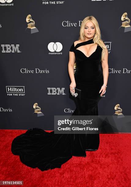 Bebe Rexha at the Pre-GRAMMY Gala held at The Beverly Hilton on February 3, 2024 in Los Angeles, California.