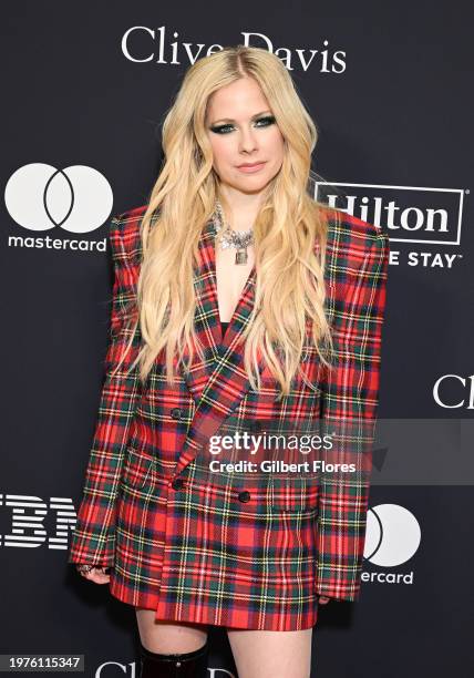 Avril Lavigne at the Pre-GRAMMY Gala held at The Beverly Hilton on February 3, 2024 in Los Angeles, California.