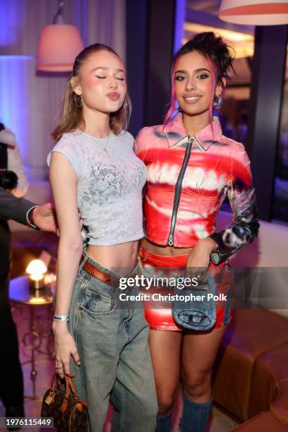 Ruby Rose Turner and Kylie Cantrall at the Primary Wave x Billboard Grammy Party held at Waldorf Astoria Beverly Hills on February 3, 2024 in Beverly...