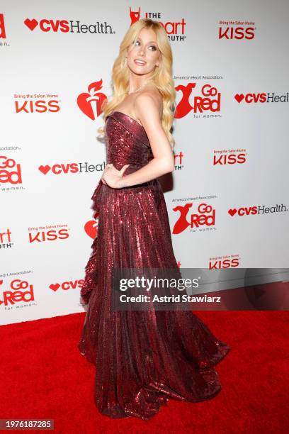 Katherine McNamara attends The American Heart Association’s Go Red for Women Red Dress Collection Concert 2024 at Jazz at Lincoln Center on January...