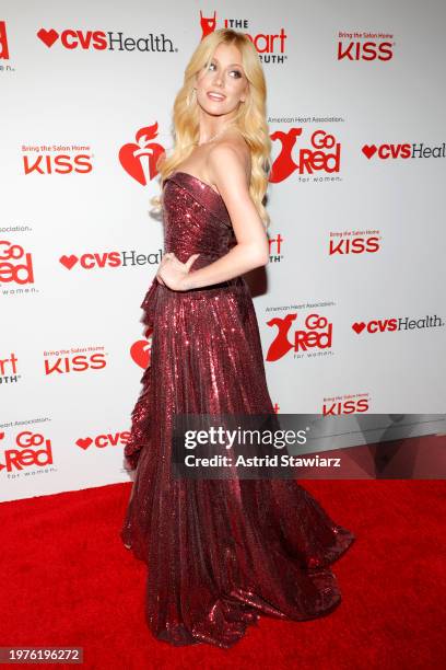 Katherine McNamara attends The American Heart Association’s Go Red for Women Red Dress Collection Concert 2024 at Jazz at Lincoln Center on January...