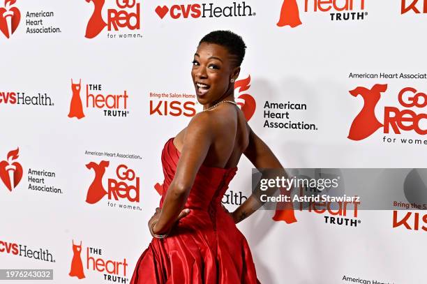 Samira Wiley attends The American Heart Association’s Go Red for Women Red Dress Collection Concert 2024 at Jazz at Lincoln Center on January 31,...
