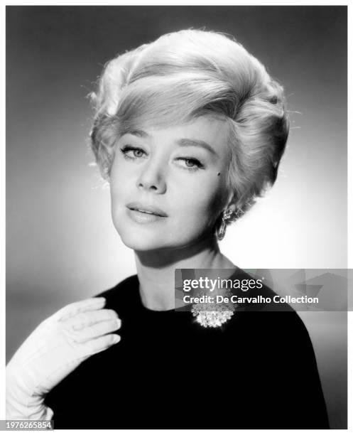 Publicity portrait of British actor Glynis Johns from 1962, United States.