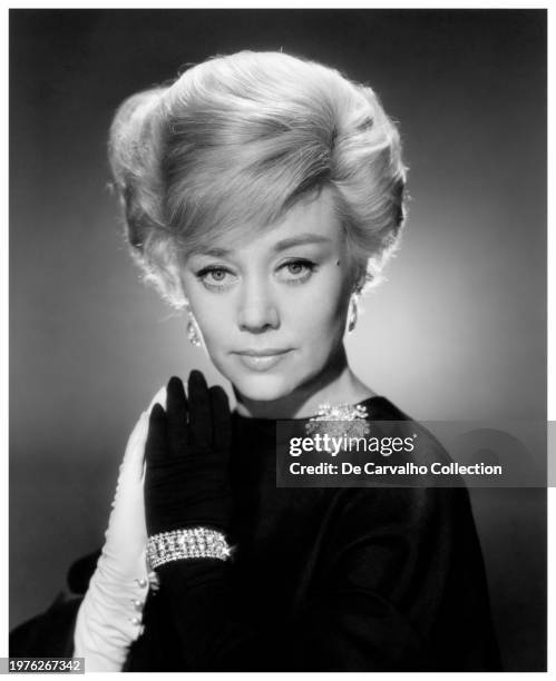 Publicity portrait of British actor Glynis Johns from 1962, United States.