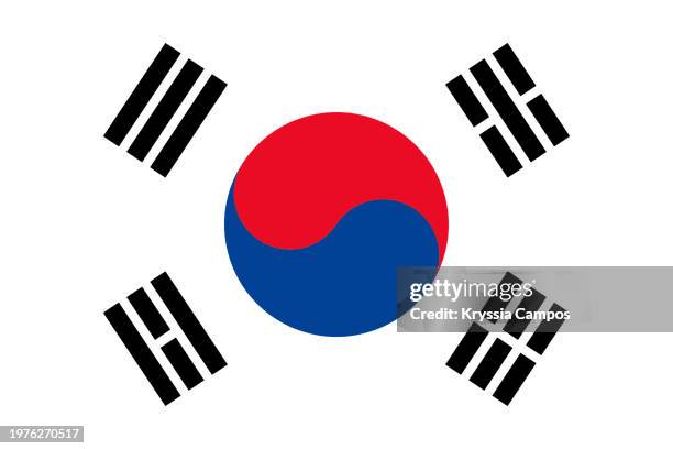 flag of south korea - daejeon stock pictures, royalty-free photos & images