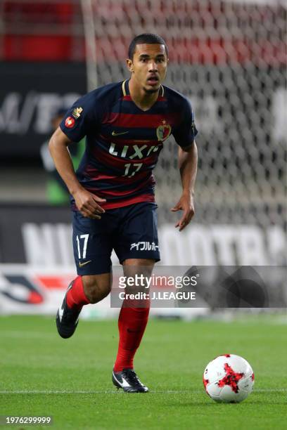 Wellington Daniel Bueno of Kashima Antlers in action during the J.League J1 match between Kashima Antlers and Kawasaki Frontale at Kashima Soccer...