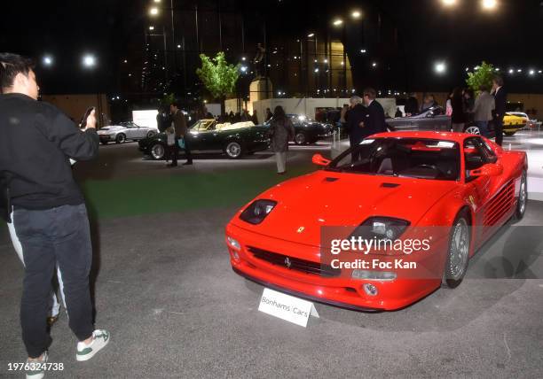 General view of atmosphere with auction collection cars exhibited during Bonhams Cornette de Saint Cyr cars exhibition Cocktail at Grand Palais...