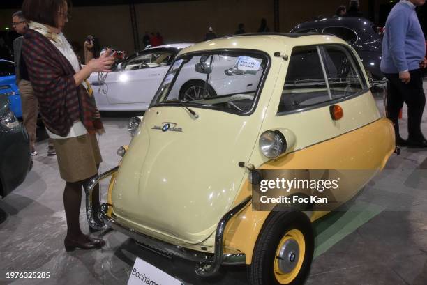 General view of atmosphere with auction collection cars exhibited during Bonhams Cornette de Saint Cyr cars exhibition Cocktail at Grand Palais...