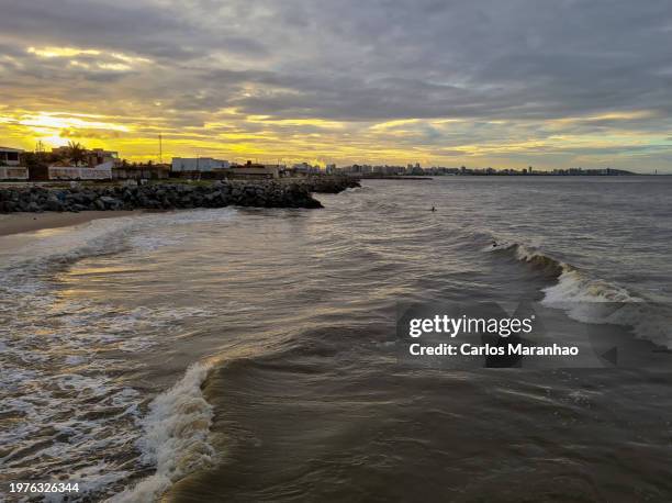 sunset on the coast - aracaju stock pictures, royalty-free photos & images