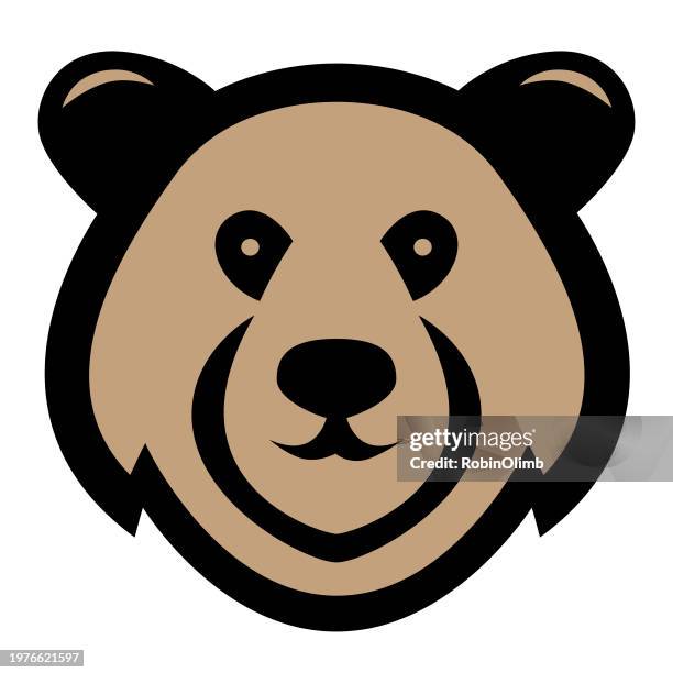 bear head icon - bear isolated stock illustrations