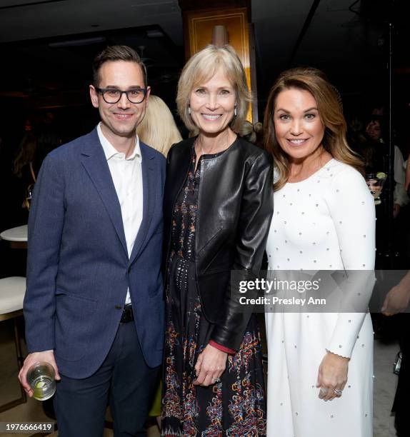 Grey Muford Co-Head of Global Communications, Spotify, Willow Bay, and Dustee Jenkins, Chief Public Affairs Officer, Spotify attend Spotify's Women...