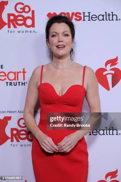 Bellamy Young attends The American Heart Association's Red Dress Collection 2024 at Jazz at Lincoln Center on January 31, 2024 in New York City.