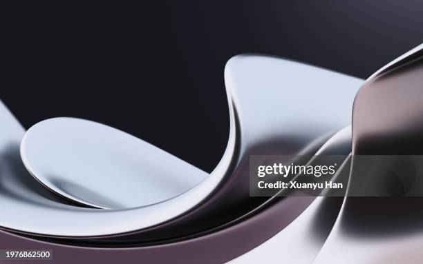 layered waves and curves pattern abstract background - sculpture stock pictures, royalty-free photos & images