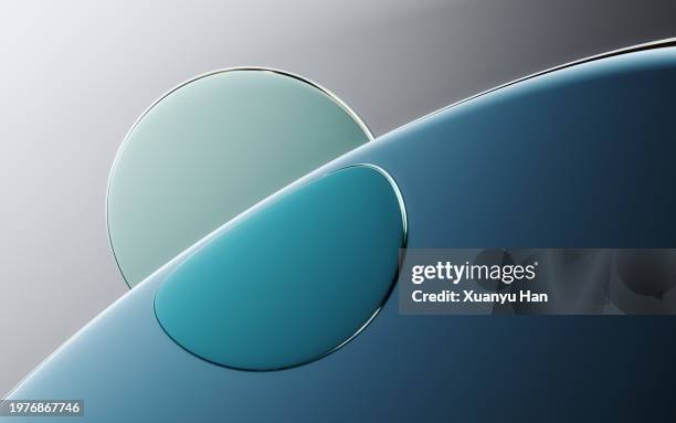 3d rendering abstract blue graphic background - translucent glass stock pictures, royalty-free photos & images