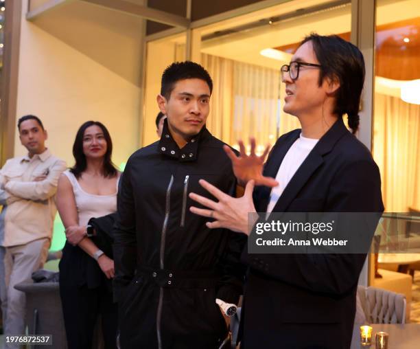 Kevin Nishimura speaks during the 66th GRAMMY Awards - The Inaugural Gold Music Alliance GRAMMY Week Reception on January 31, 2024 in Los Angeles,...