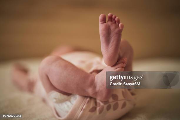 pattes de chéri mignon - un seul bébé fille photos et images de collection