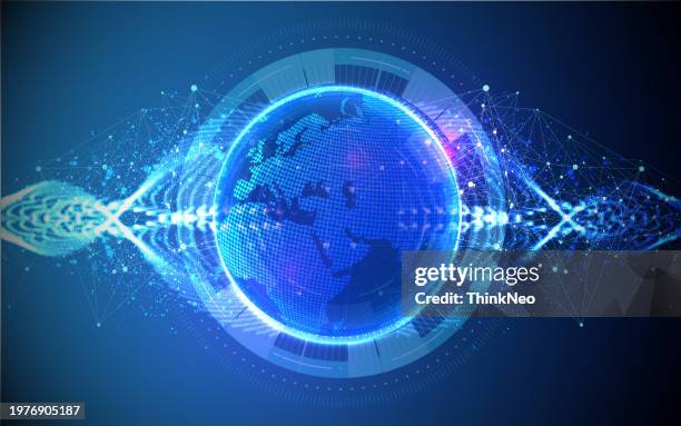 Web Connection Map Science 383 Dots Network Connection Stock Photos, High-Res Pictures, and Images ...