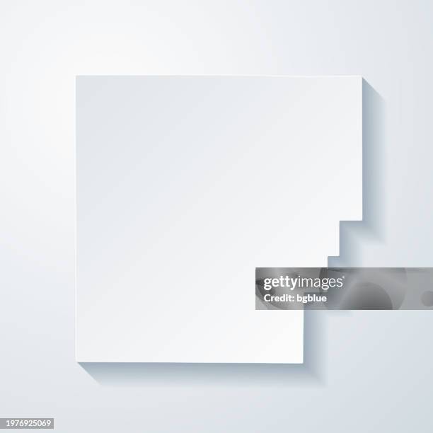 hancock county, ohio. map with paper cut effect on blank background - findlay oh stock illustrations