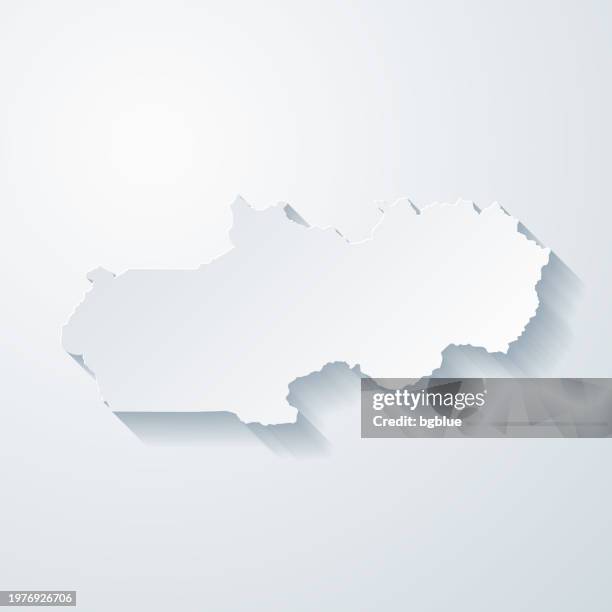 weber county, utah. map with paper cut effect on blank background - ogden utah stock illustrations