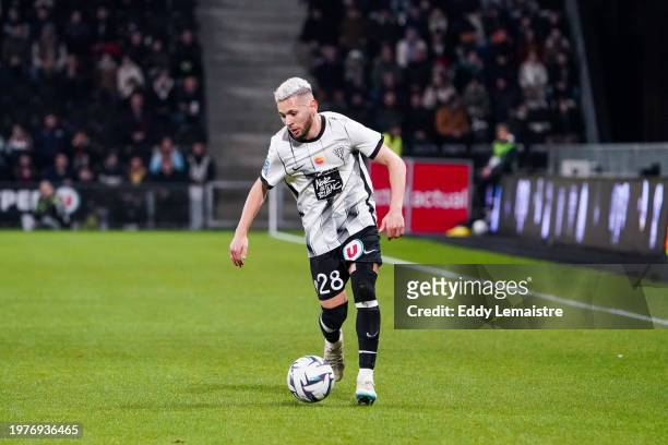 Farid EL MELALI of Angers during the Ligue 2 BKT match between Angers Sporting Club de l'Ouest and Rodez Aveyron Football at Stade Jean Bouin on...