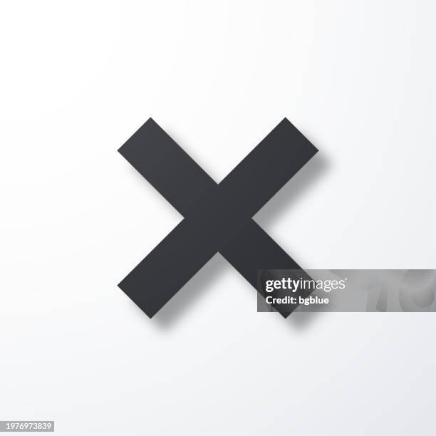 illustrazioni stock, clip art, cartoni animati e icone di tendenza di segno di moltiplicazione. icona con ombra su sfondo bianco - moltiplicazione