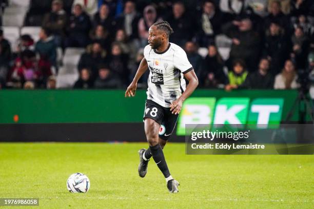 Joseph LOPY of Angers during the Ligue 2 BKT match between Angers Sporting Club de l'Ouest and Rodez Aveyron Football at Stade Jean Bouin on February...