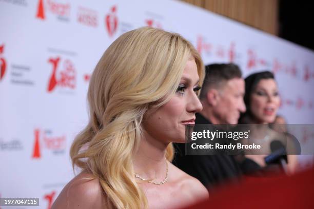 Katherine McNamara attends The American Heart Association's Red Dress Collection 2024 at Jazz at Lincoln Center on January 31, 2024 in New York City.