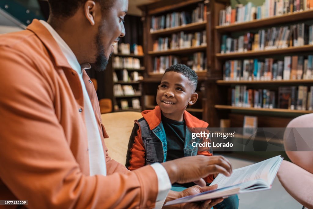 Young black readers in a dutch library