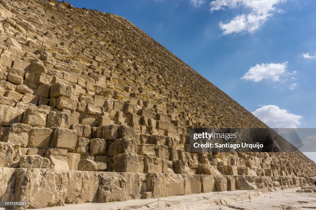 Stone blocks in Giza Pyramid