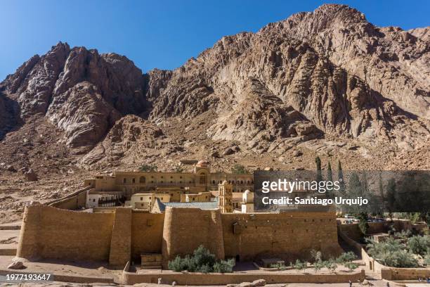 saint catherine's monastery at mount sinai - tourism in south sinai stock pictures, royalty-free photos & images