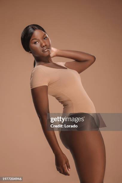 black female beauty and body positivity woman - voluptuous stock pictures, royalty-free photos & images