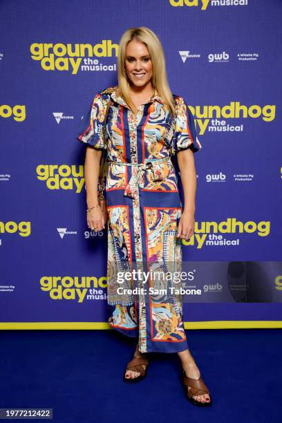 Candice Wyatt attends the "Groundhog Day The Musical" Australian Premiere at Princess Theatre on February 01, 2024 in Melbourne, Australia.