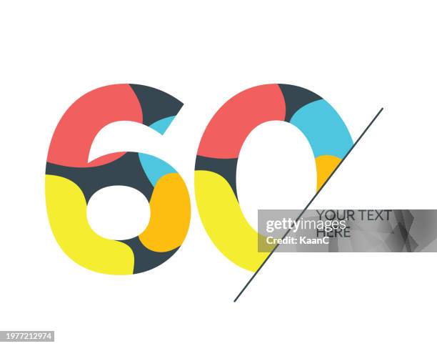 number 60. abstract number template. anniversary number template isolated, anniversary icon label, anniversary symbol vector stock illustration - 六十週年紀念 幅插畫檔、美工圖案、卡通及圖標