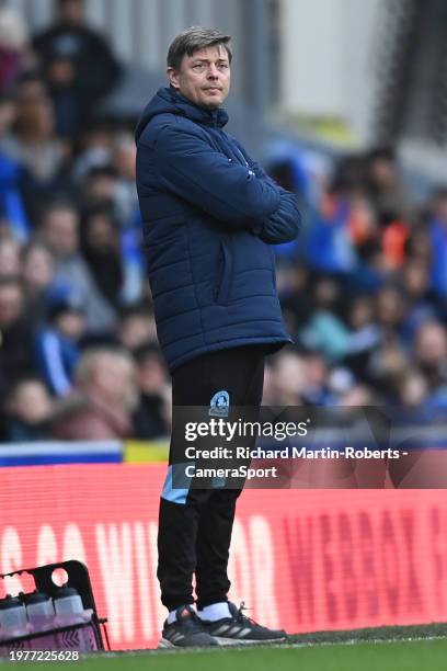 Blackburn Rovers manager Jon Dahl Tomasson looks on during the Sky Bet Championship match between Blackburn Rovers and Queens Park Rangers at Ewood...