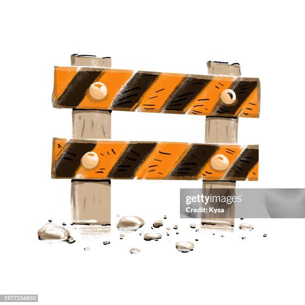 under construction sign sketch - boundary stock illustrations