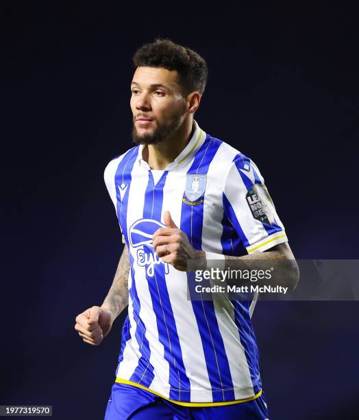 Marvin Johnson of Sheffield Wednesday looks on during the Sky Bet Championship match between Sheffield Wednesday and Watford at Hillsborough on...
