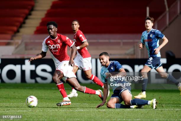 Soungoutou MAGASSA - 21 Antoine JOUJOU during the Ligue 1 Uber Eats match between Association Sportive de Monaco Football Club and Le Havre Athletic...