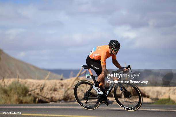 Luis Angel Mate of Spain and Team Euskaltel-Euskadi competes in the breakaway during to the 4th AlUla Tour 2024, Stage 3 a 170.6km stage from AlUla...