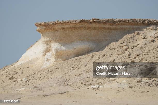 General view of the desert of Zekreet during the AFC Asian Cup on February 1, 2024 in Zekreet, Qatar.